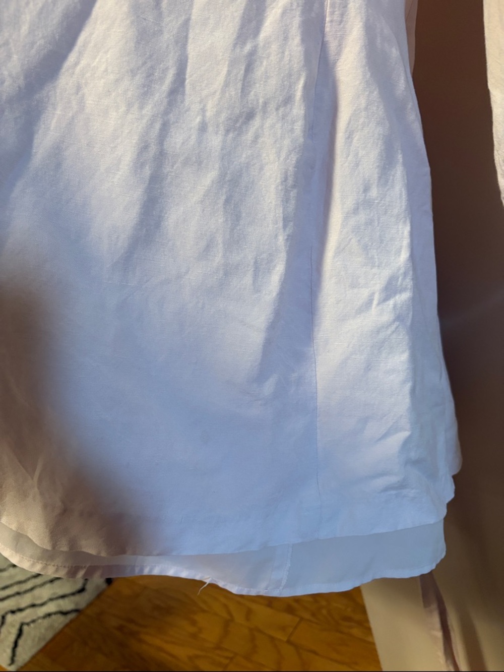 Club Monaco Blush Pink Wrap Mini Dress with Tied Waist linen blend - Picture 11 of 11